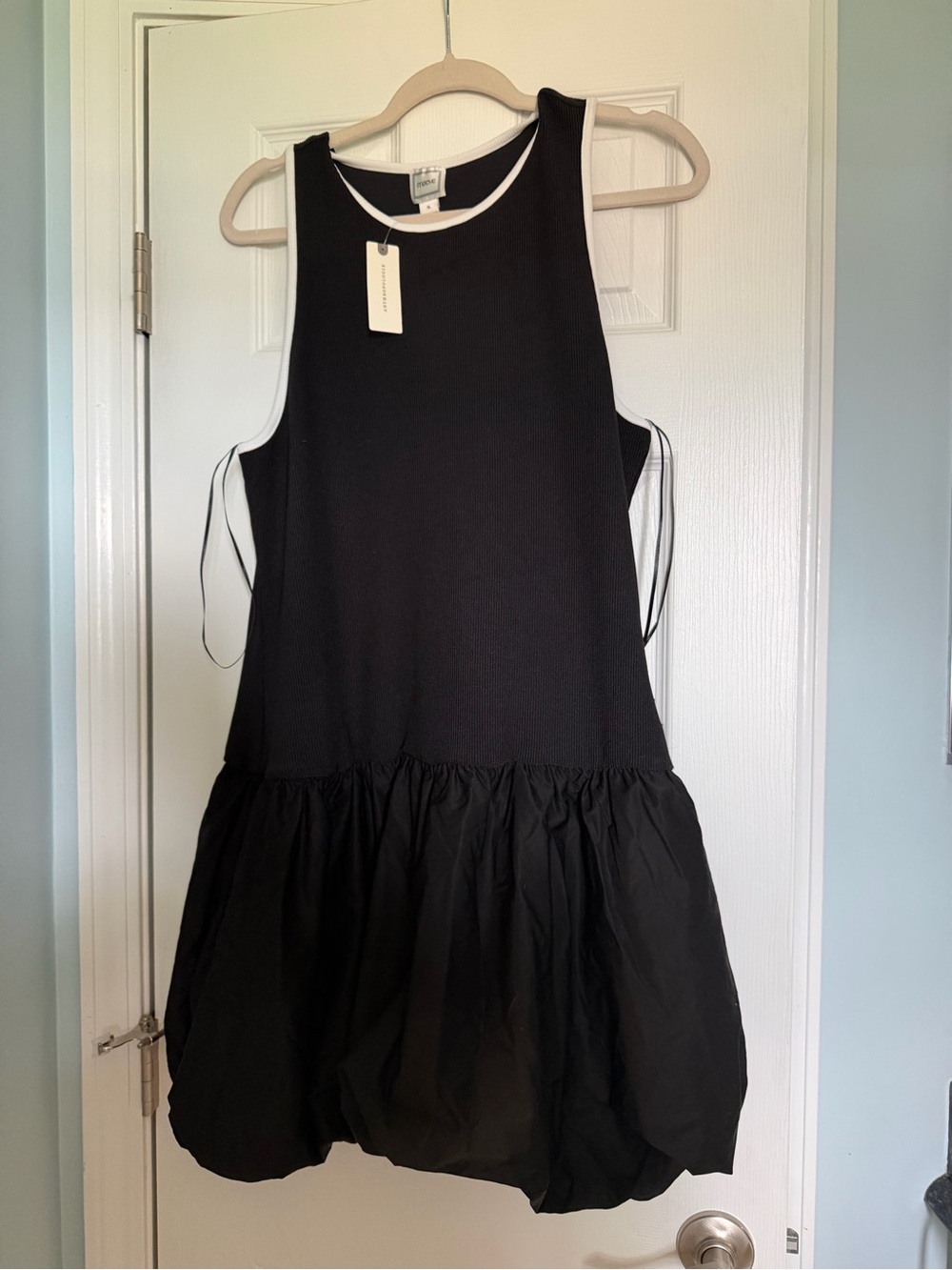 Maeve Black Sleeveless Balloon-Hem Mini Dress - Picture 6 of 6